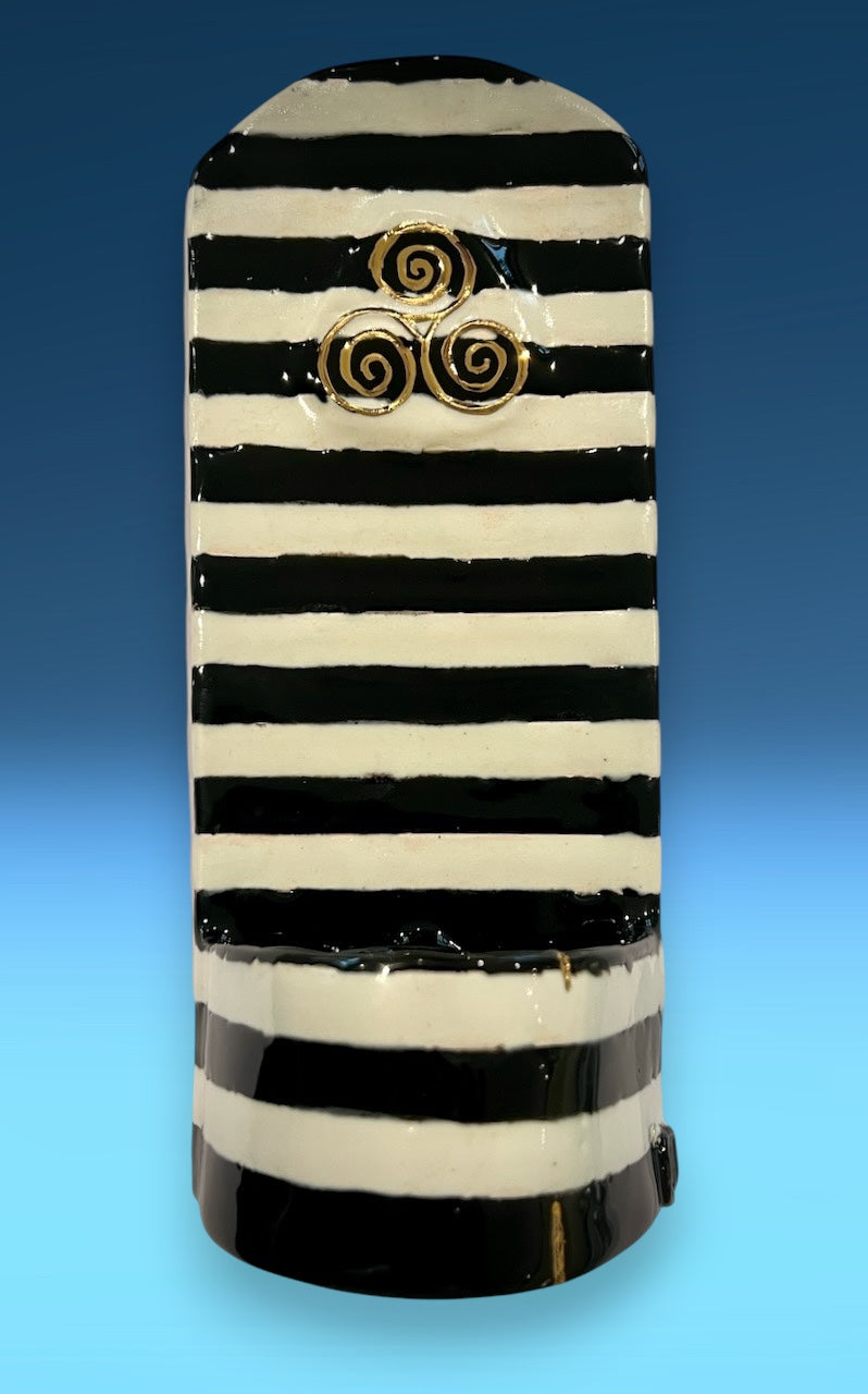 Striped Triskelion Wall-Mounted Candle Holder (Sconce)