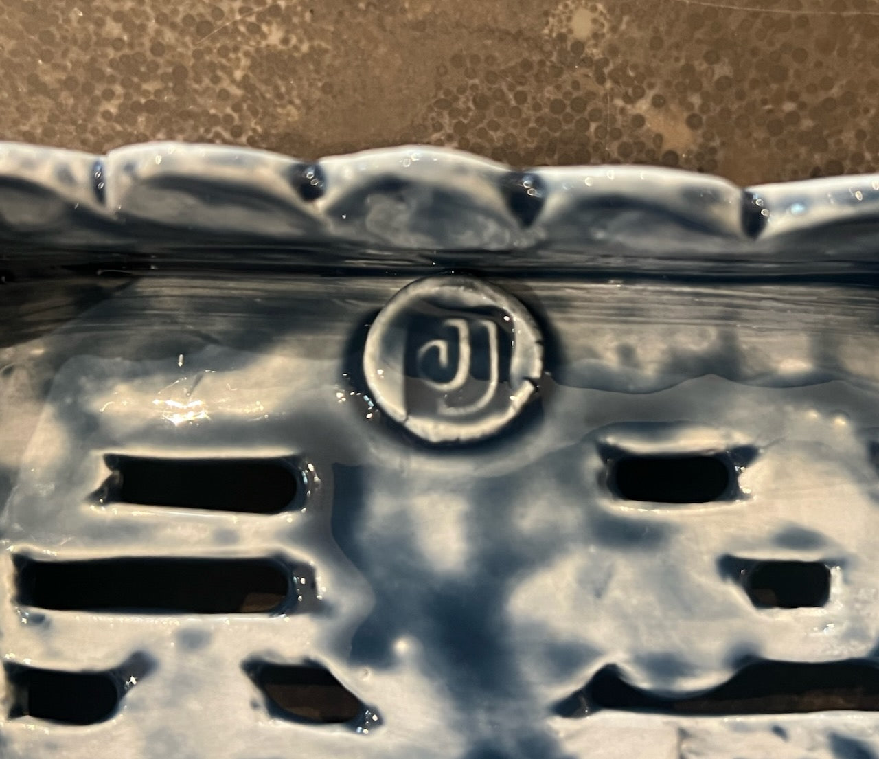 Gold Soap Bubbles on Denim